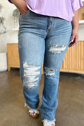 Judy Blue Distressed Raw Hem Bootcut Jeans, Jeans, $ 69.00, A Moment Of Now™